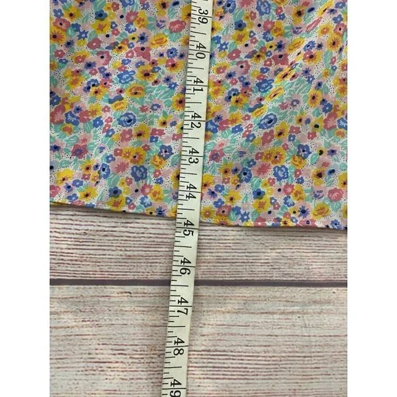 Vintage 1990's Joy Gordon Women's Light Bright Floral Dress - 12 - Picture 4 of 11